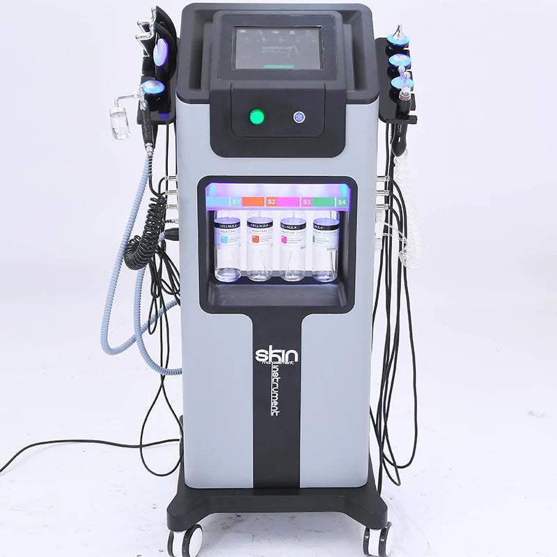 10-in-1 Hydro Dermabrasion Machine - Face Lifting, Deep Cleansing, Aqua Peeling, Skin Rejuvenation, and Spa Skin Care Device