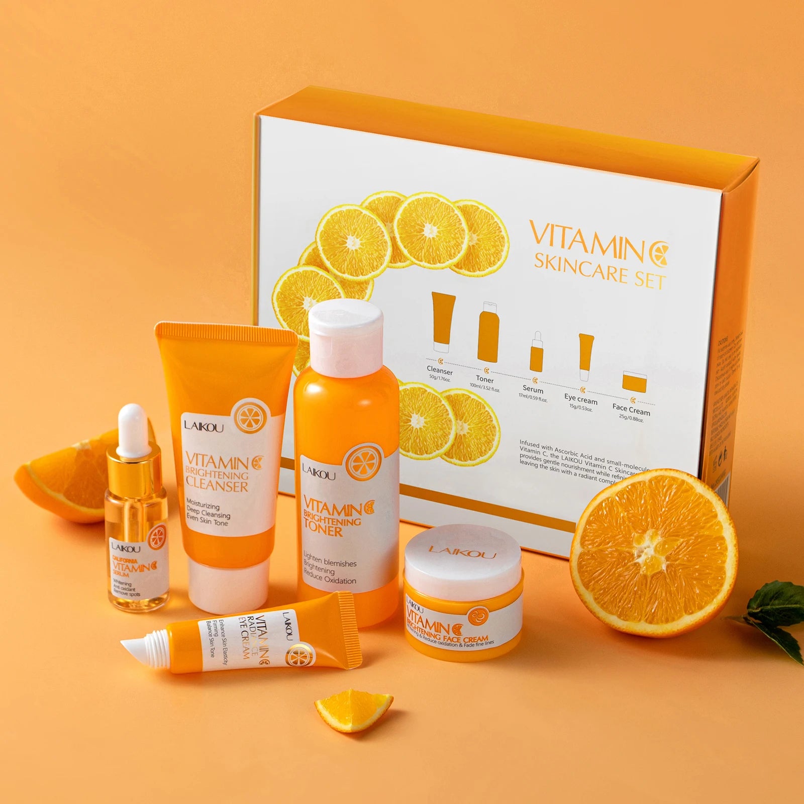 Vitamin C Skincare Set – 5-Piece Daily Facial Care Collection