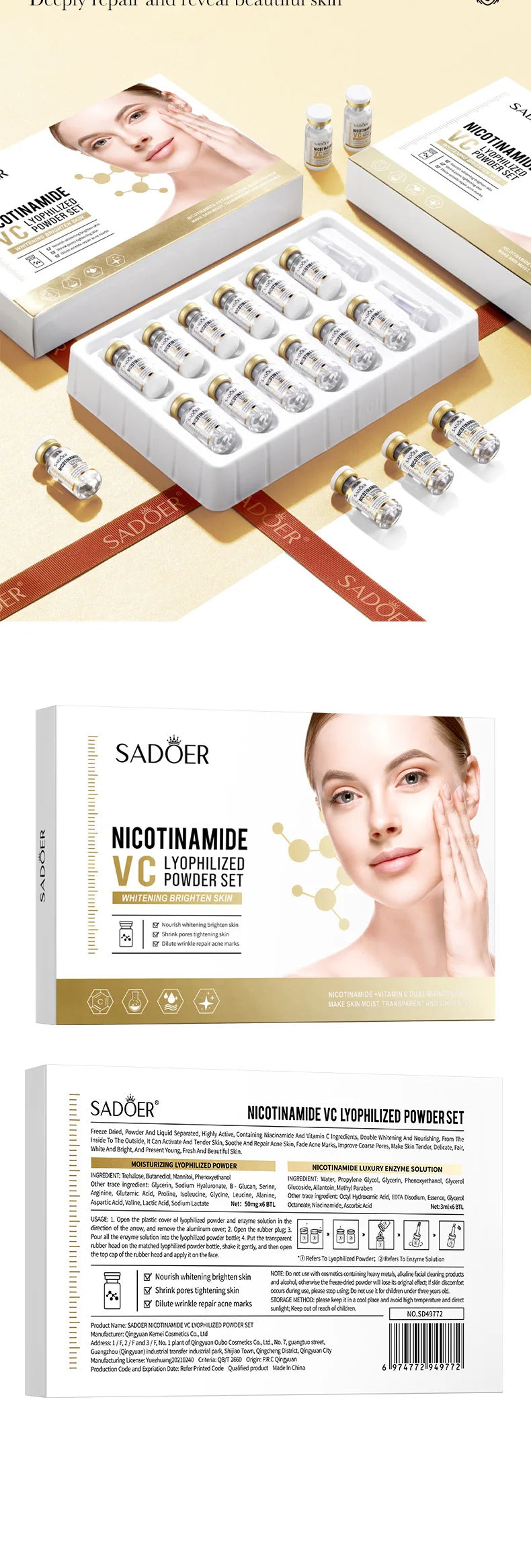 Theia Anti-Aging Niacinamide Serum 12 PCS Set