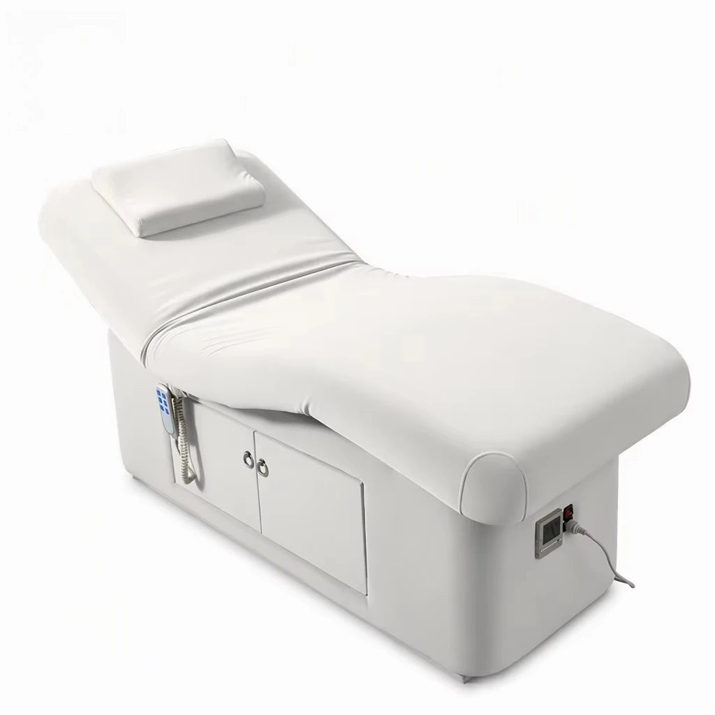 Luxury Electric Spa & Facial Treatment Bed with Heating & Adjustable Backrest
