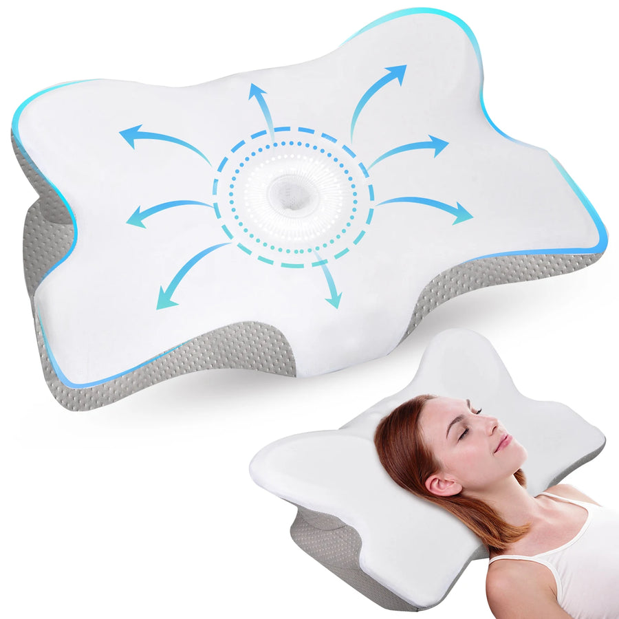 Odorless Orthopedic Pillow for Neck and Shoulder Pain – Ergonomic Memory Foam Cervical Pillow