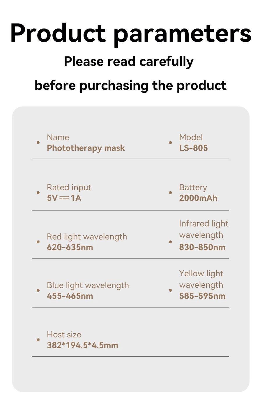 Theia OmegaGlow LED light Therapy Mask