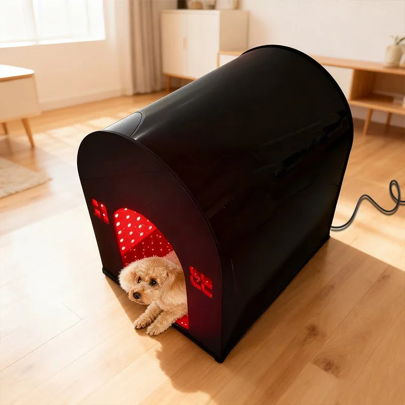 THEIA VetRed Pro Pet Red Light Therapy Cage – 1638 LEDs, 660nm/850nm Veterinary Recovery Chamber for Cats & Small Pets