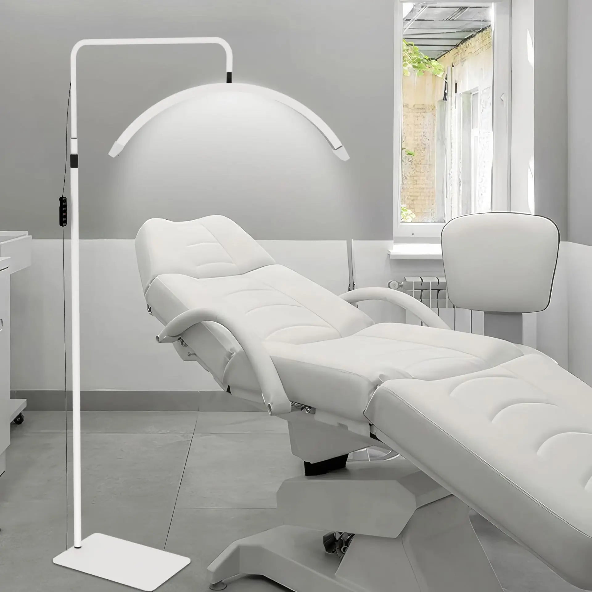 24-Inch Half-Moon LED Beauty Floor Lamp