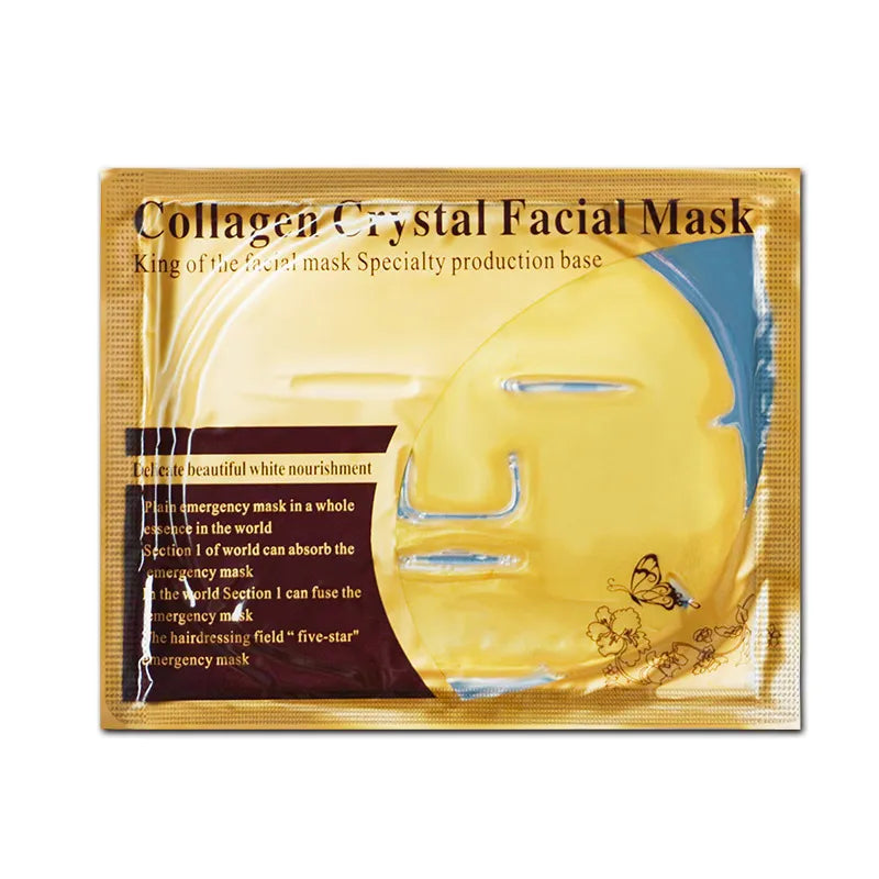 Theia Glow Booster Gold Collagen Face Mask 10Pcs – Anti-Aging, Hydrating, and Dark Circle Treatment