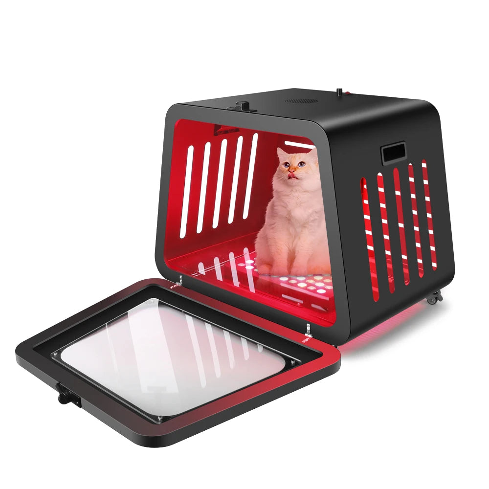 THEIA VetRed Elite 5-Spectrum Red Light Therapy Chamber for Dogs & Cats – 630nm–850nm Infrared Pet Wellness & Relaxation System