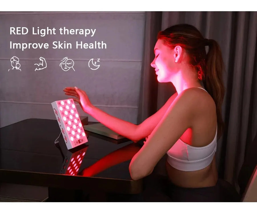 Theia RTL40 Portable Red Light Therapy Panel – 40x5W LEDs for Pain Relief, Beauty, and Skincare with Near-Infrared Light