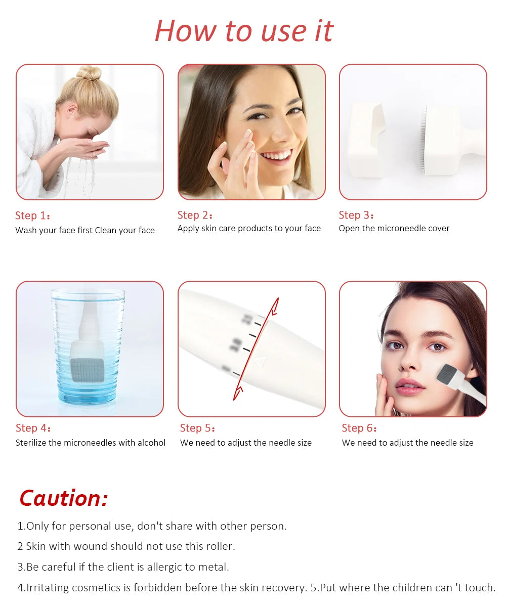 Theia DRS 140 Microneedle Derma Roller Stamp Adjustable Needle Length