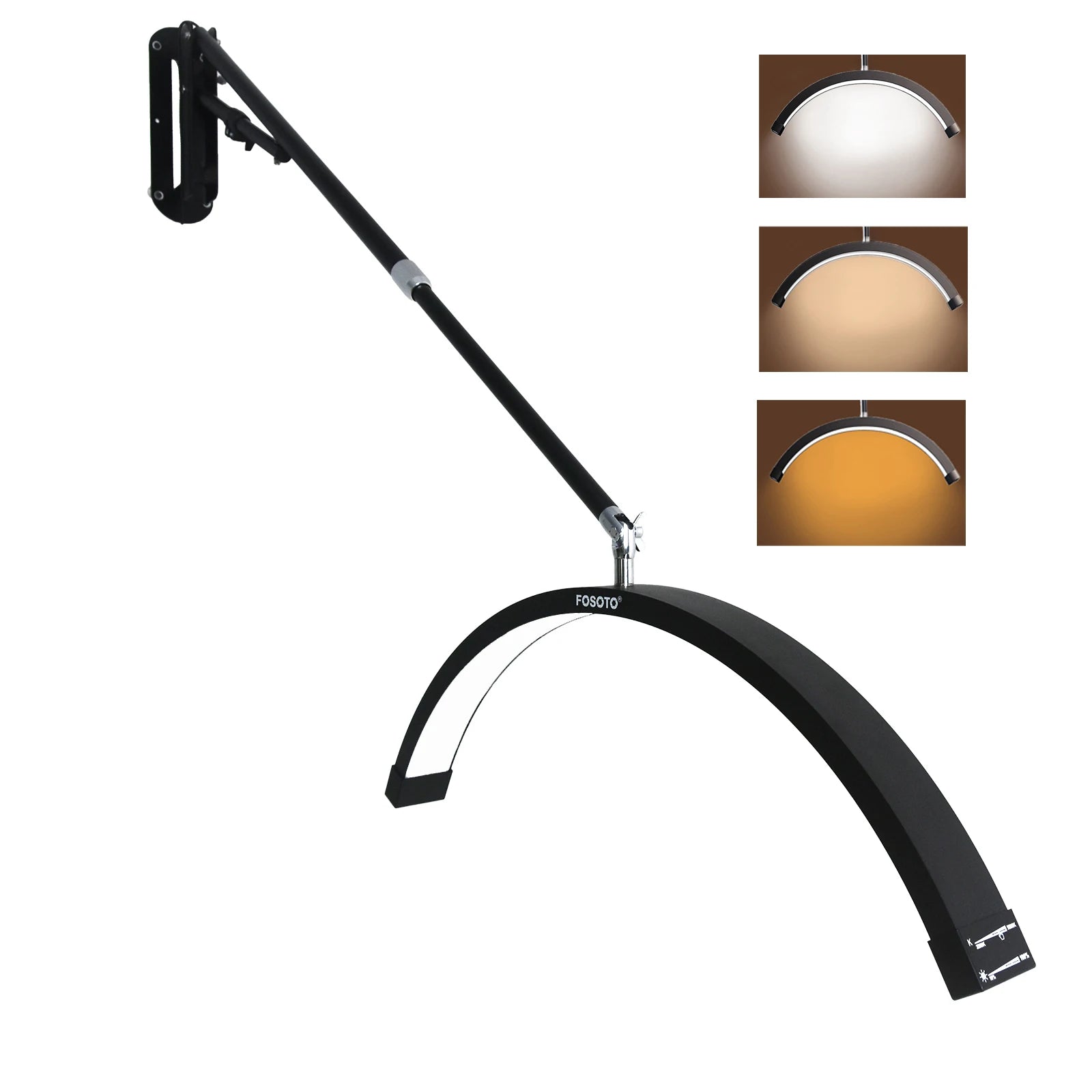 Professional 25-Inch Wall-Mounted LED Beauty Lamp – 40W Adjustable Arm 3200–5600K