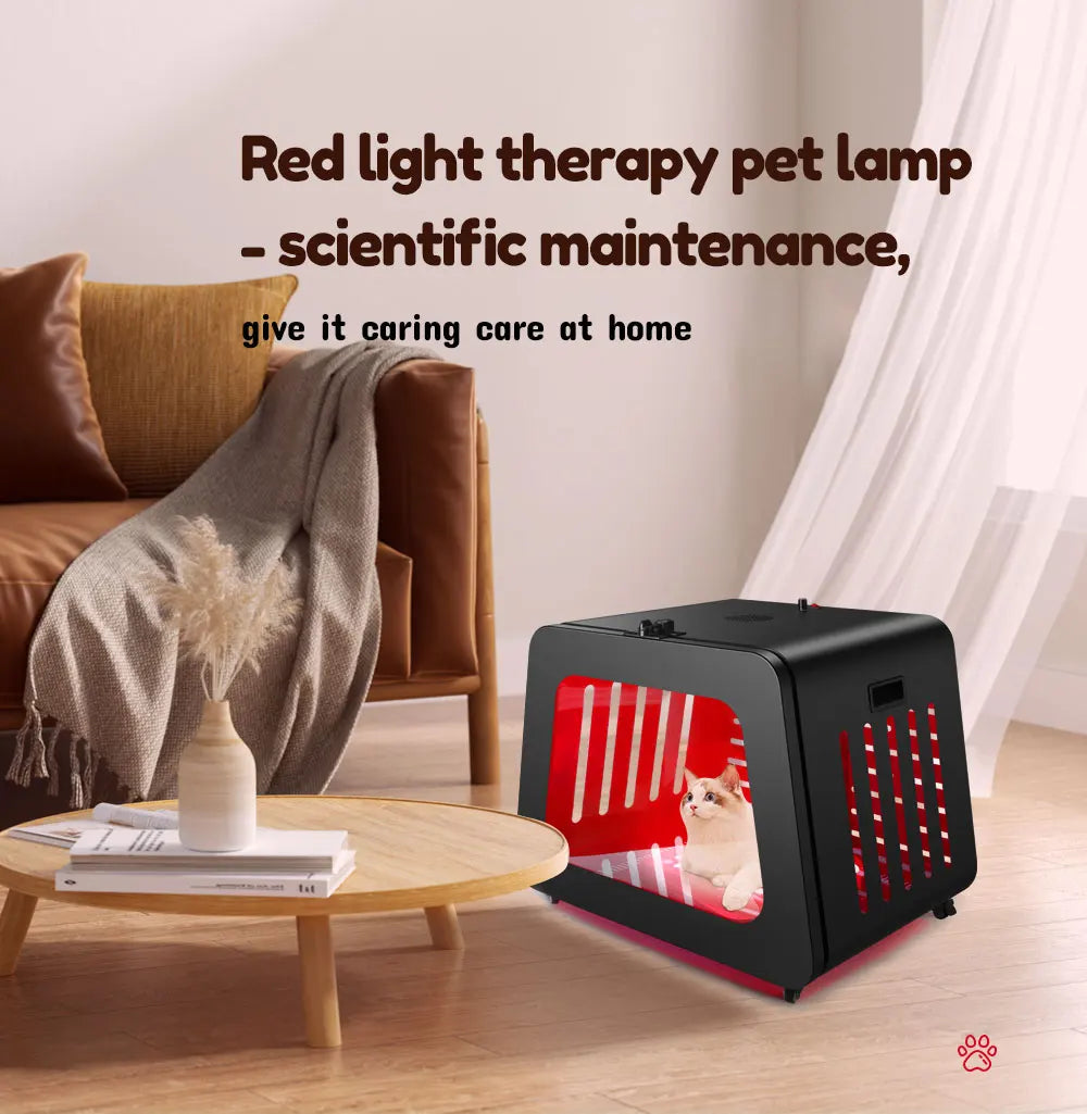 THEIA VetRed Elite 5-Spectrum Red Light Therapy Chamber for Dogs & Cats – 630nm–850nm Infrared Pet Wellness & Relaxation System