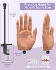Professional Silicone Practice Hand for Acrylic Nails – Flexible Nail Training Hand