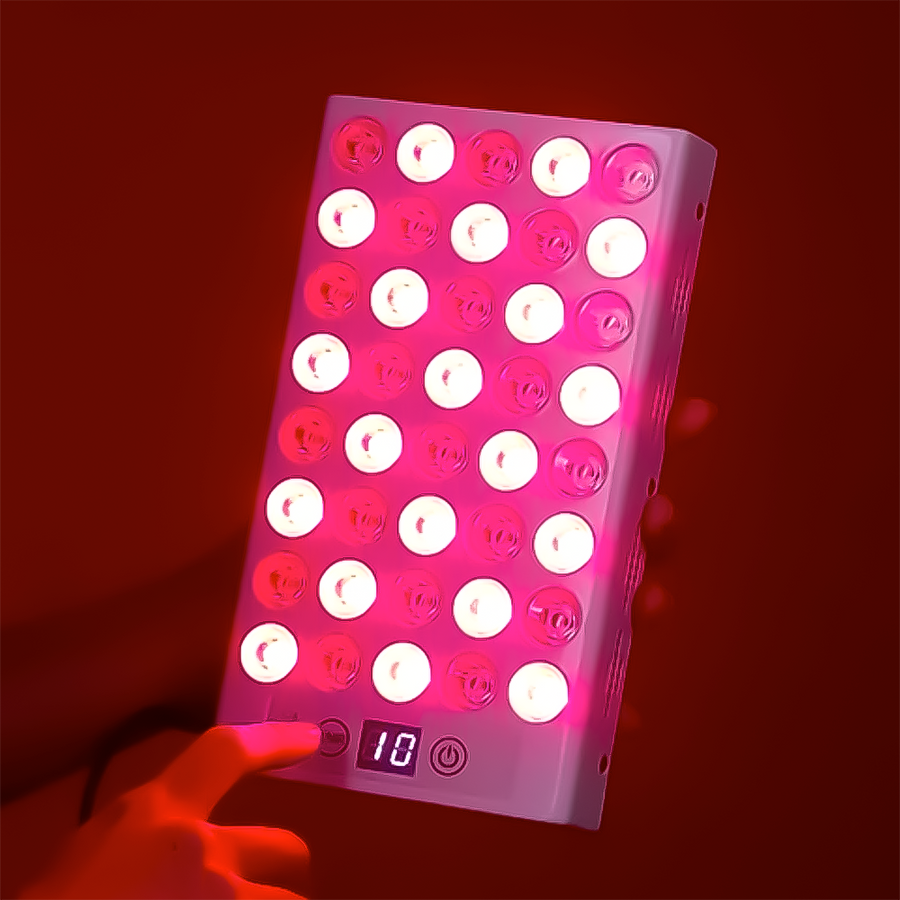 Theia RTL40 Portable Red Light Therapy Panel – 40x5W LEDs for Pain Relief, Beauty, and Skincare with Near-Infrared Light