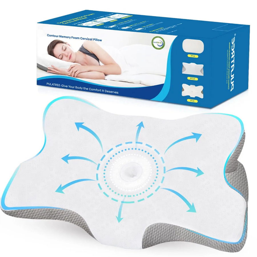 Odorless Orthopedic Pillow for Neck and Shoulder Pain – Ergonomic Memory Foam Cervical Pillow