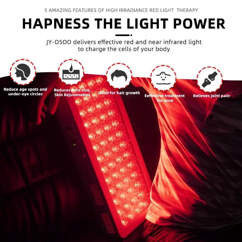 Theia High-Power 1000W Red Light Therapy Panel - 200 LED Chips, 660nm & 850nm for Pain Relief & Skin Rejuvenation