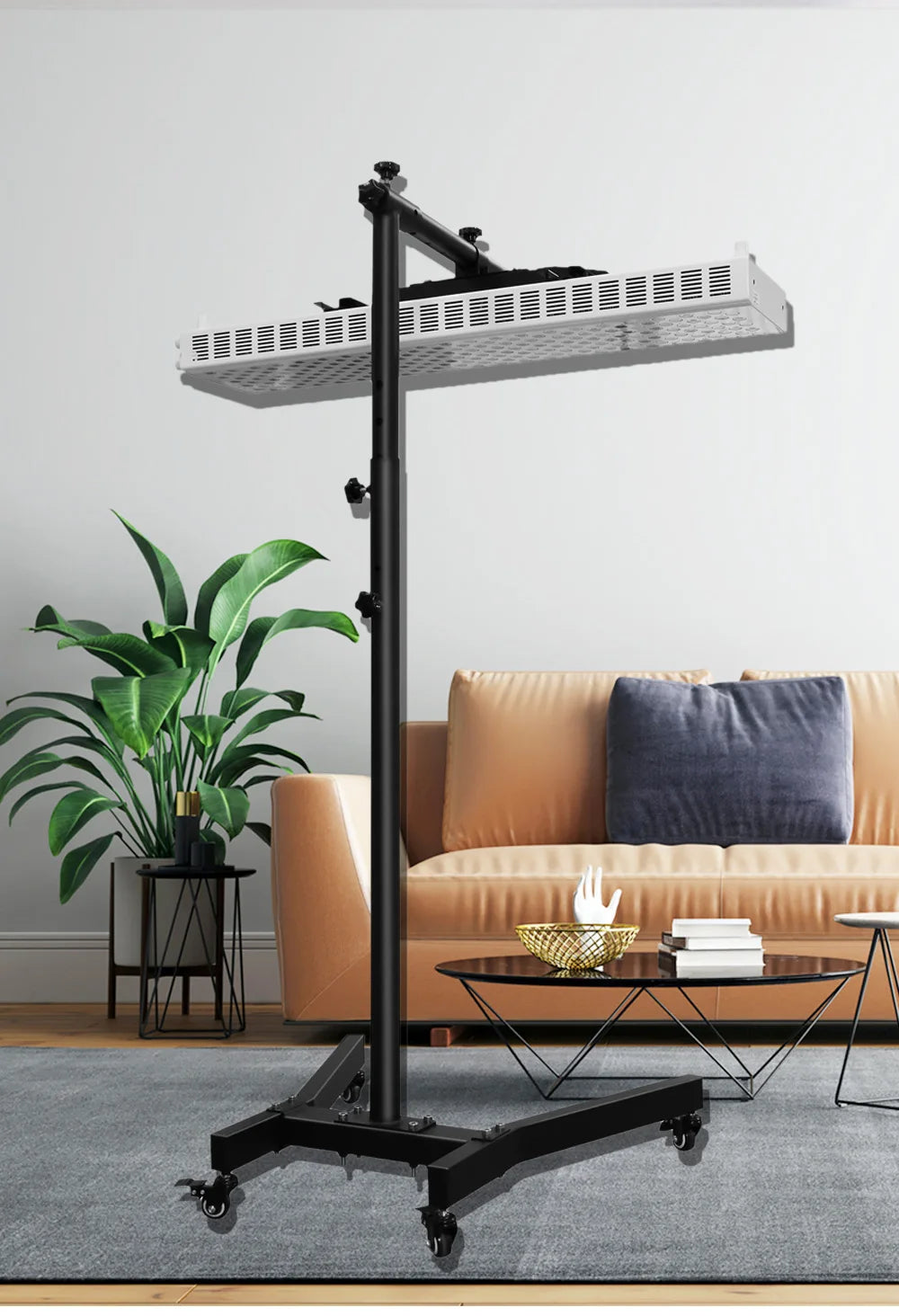 Theia Adjustable LED Light Therapy Stand – Vertical & Horizontal Mount | Fits Full-Body & Half-Body Panels