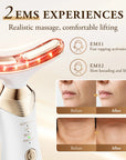 ANLAN Dual Polar Neck Beauty Device Anti-aging Remove Double Chin EMS Facia Lifting 5-color Photon Warm Facial Massager 24K Gold