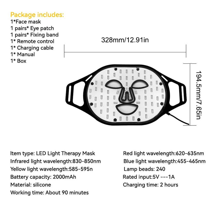 Theia OmegaGlow LED light Therapy Mask