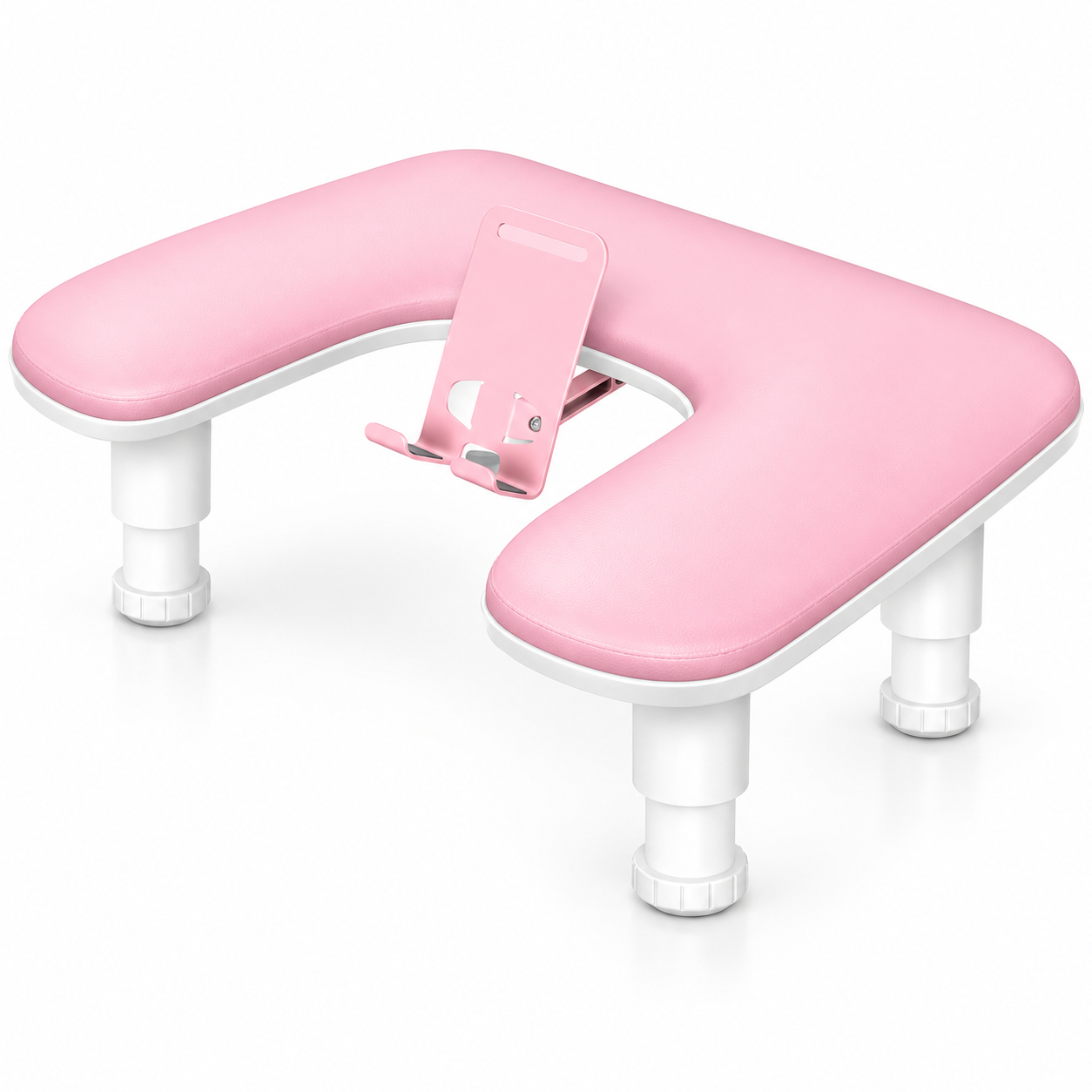 Adjustable U-Shaped Nail Arm Rest – Professional Manicure Hand Rest with Phone Holder