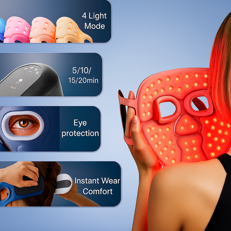 Professional Ultra-light  LED Facial Mask – Red Light & Near-Infrared Skin Therapy