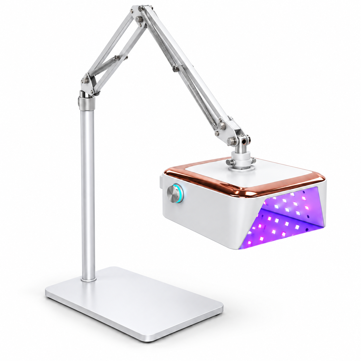 54W Cordless UV LED Nail Lamp with Adjustable Floor Stand – 360° Rotating for Manicure & Pedicure