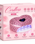 Professional 2-in-1 Rechargeable UV/LED Nail Lamp – Pink Leopard Edition