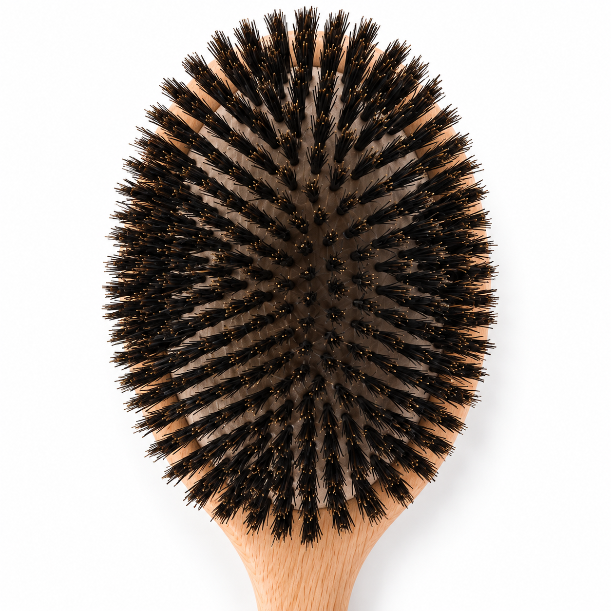 Natural Boar Bristle Hair Brush – Premium Wooden Oval Hair Brush