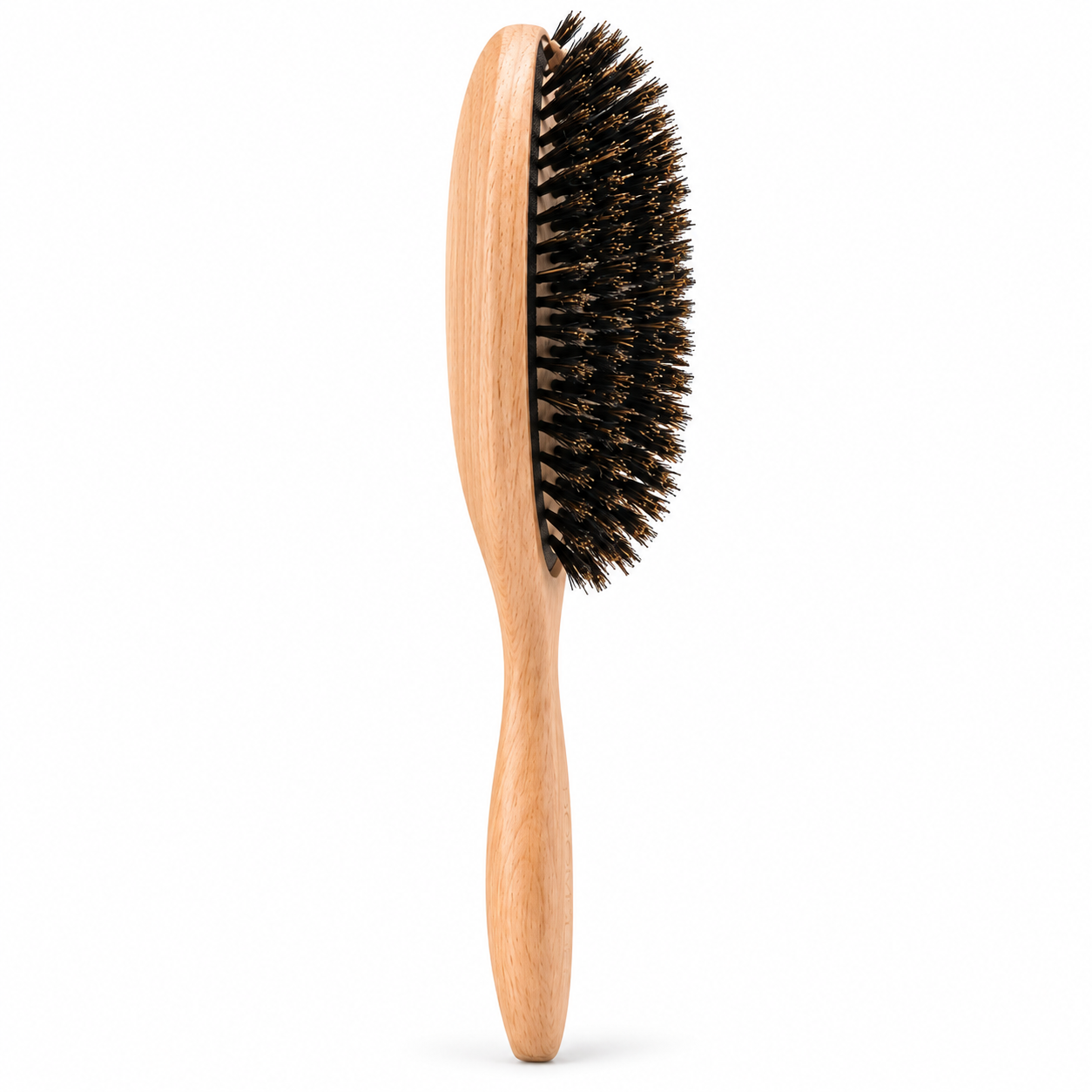 Natural Boar Bristle Hair Brush – Premium Wooden Oval Hair Brush