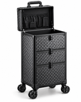 Rolling Beauty Makeup Case – 3-Drawer Salon Organizer Trolley with Wheels & Storage Compartments