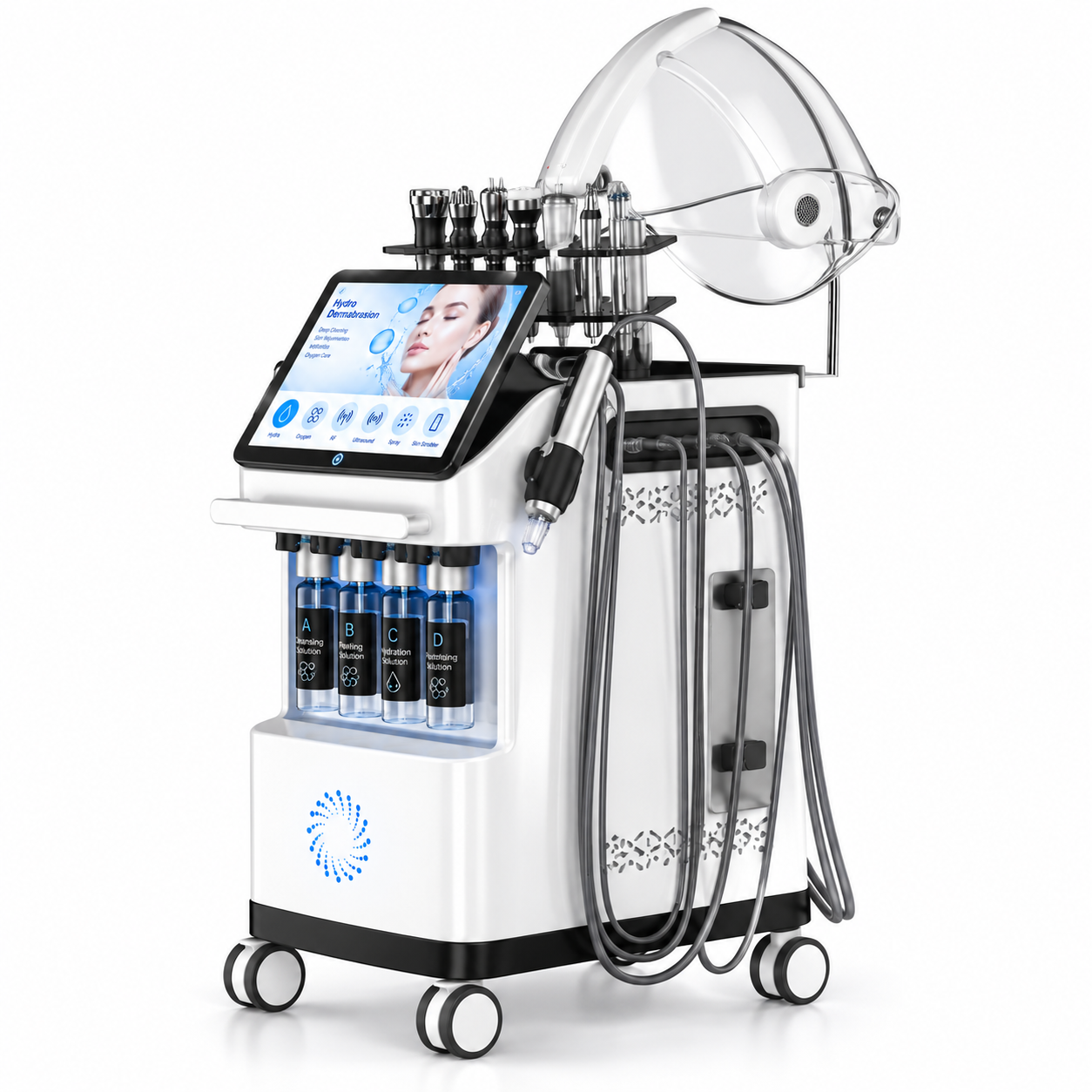 10-in-1 Hydro Dermabrasion & Oxygen Facial Machine with LED Therapy Dome – 2026 Advanced