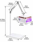54W Cordless UV LED Nail Lamp with Adjustable Floor Stand – 360° Rotating for Manicure & Pedicure