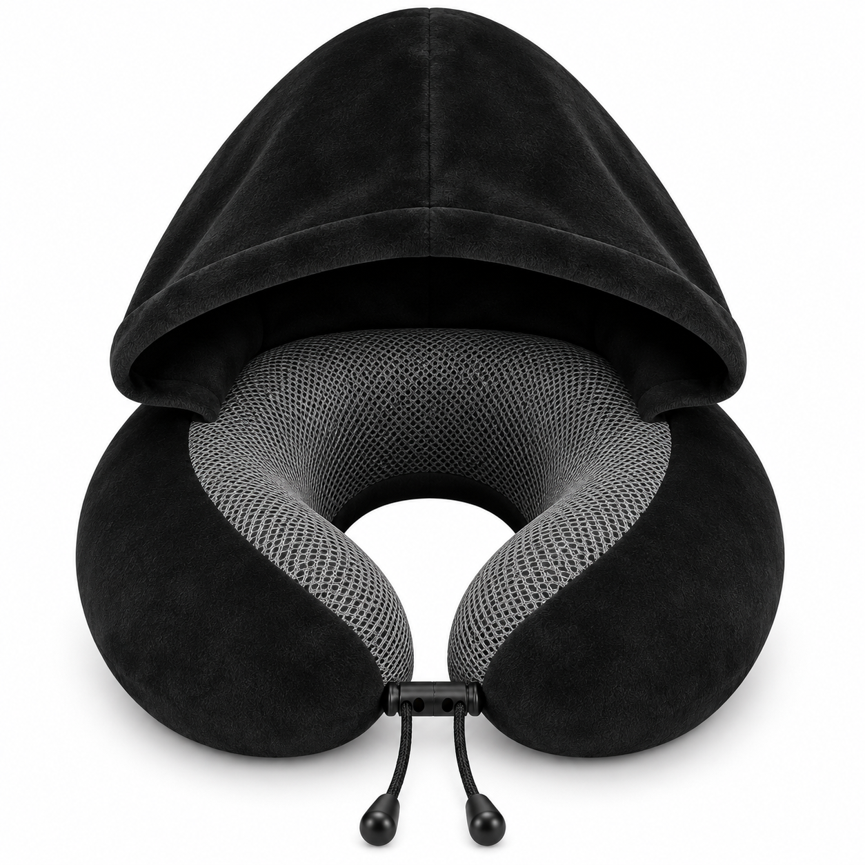 Hooded Memory Foam Travel Neck Pillow – Ergonomic Comfort for Every Journey