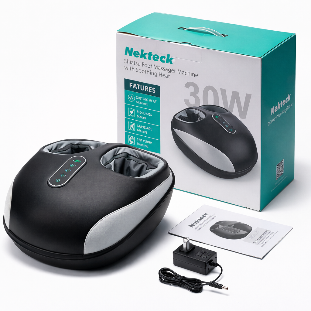 Theia Foot Massager Machine with Heat & Roller – Electric Fully Wrapped Foot Massage