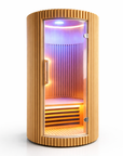 Far Infrared Sauna Room 1 Person – Solid Hemlock Wood Home Spa Cabin with Smart Touch Control – 2000mm Height