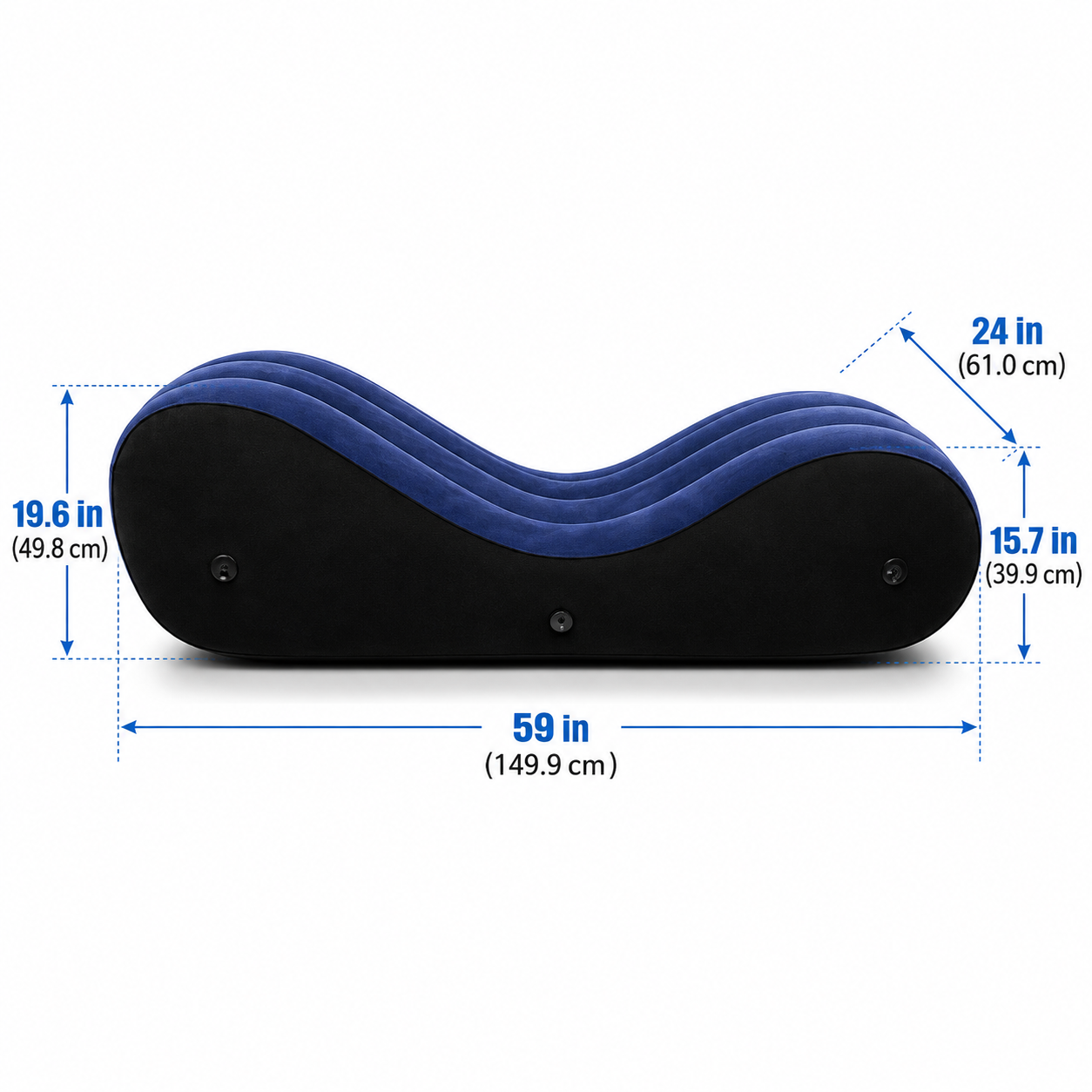 Inflatable Ergonomic Wave Lounge Chair with Electric Air Pump – Contoured Relaxation