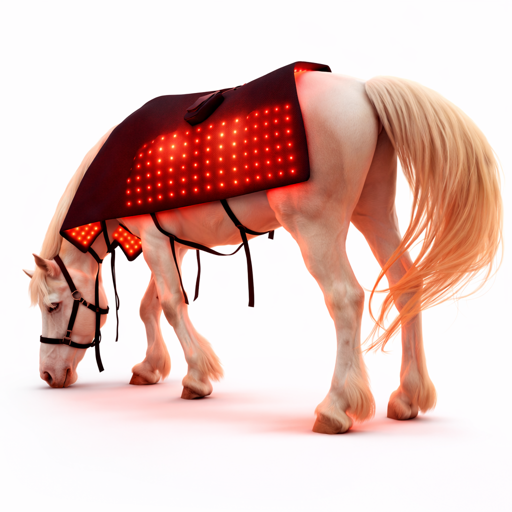 Horse Red & Near-Infrared LED Back Blanket – Battery-Powered Equine Wellness Light Pad