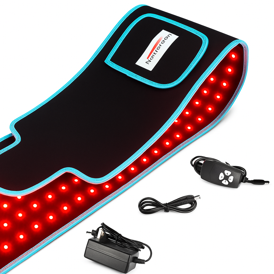 Theia Advanced Red Light Therapy Belt - 660nm:850nm Red+Infrared LED, 105pcs 5050 SMD LED - Pain Relief, Fat Reduction, Body Contouring
