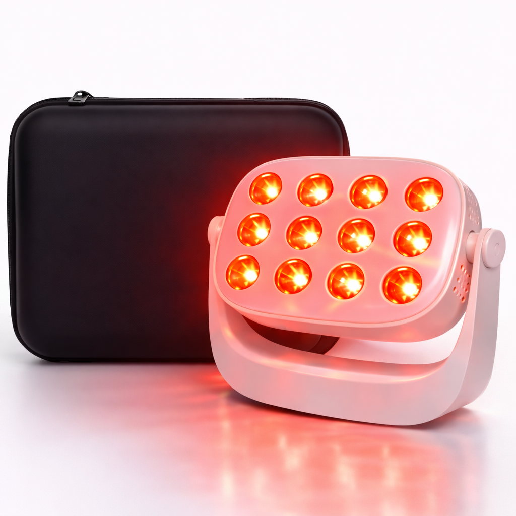 Compact Red & Near-Infrared LED Light Panel – 12 LEDs, 660nm & 850nm