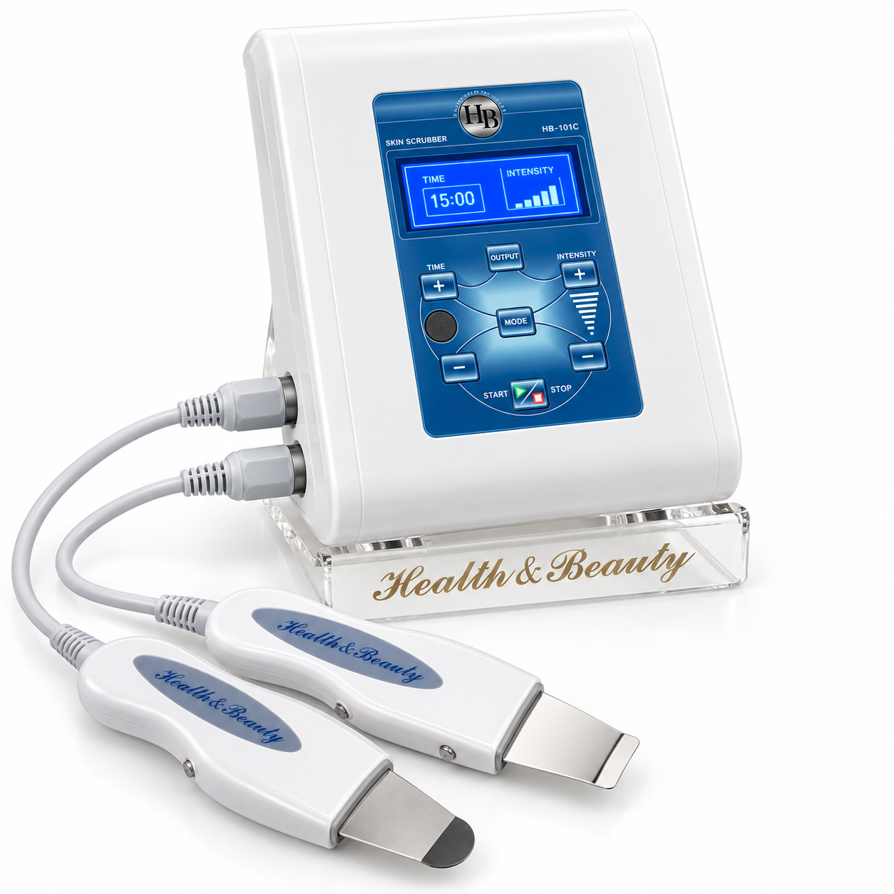 Professional Ultrasonic Skin Scrubber HB-101C – Dual Handpiece Facial Cleansing & Skin Care System