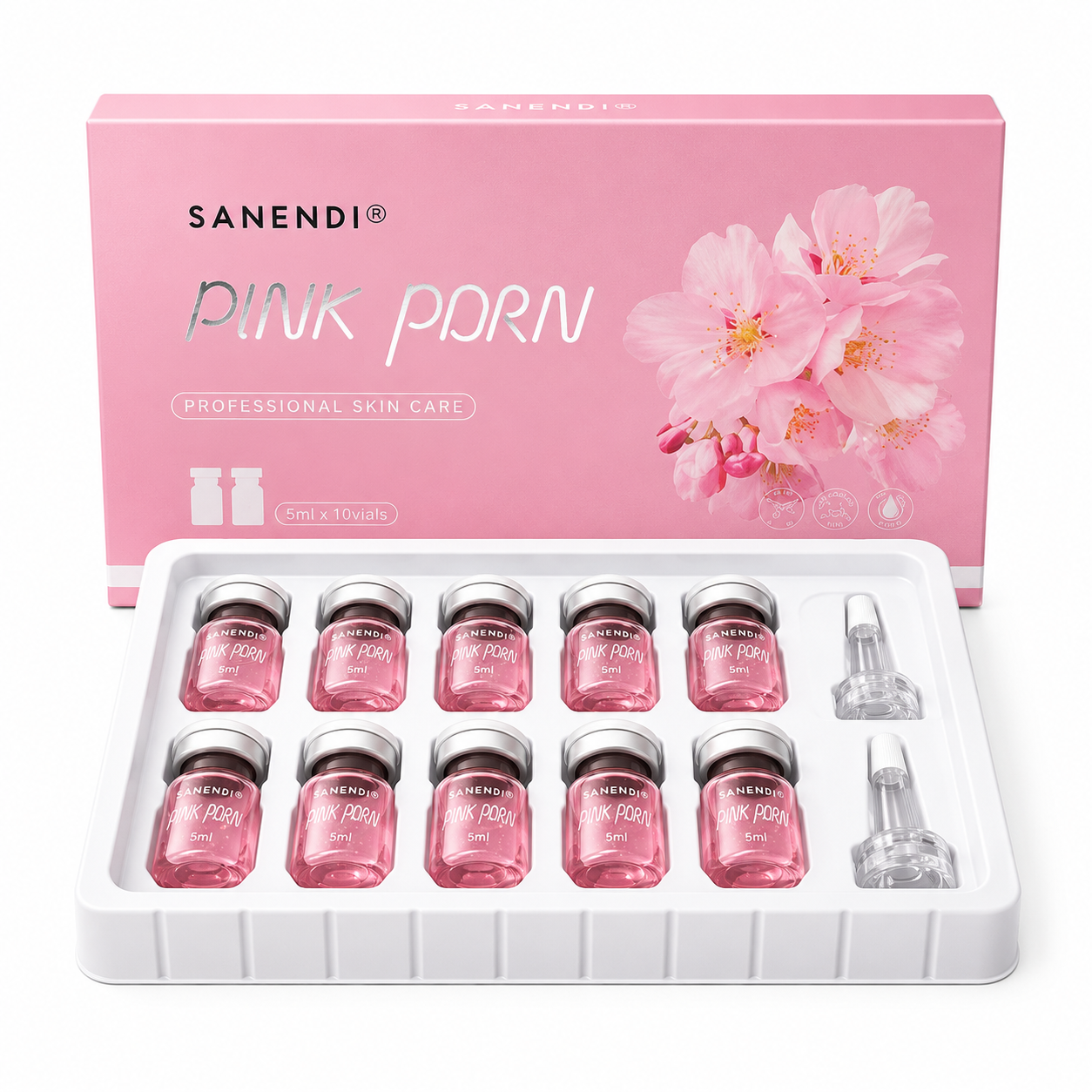Salmon PDRN Pink Cocktail Facial Serum – Hyaluronic Acid Skin Conditioning & Radiance Support Treatment (5ml × 10 Vials)