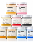 Professional Hydro Jelly Facial Mask Set – 8 × 300g / 10.6 oz – Vitamin C, Bulgarian Rose, Collagen, Arbutin, Caviar, Nicotinamide, Gold & Hyaluronic Acid