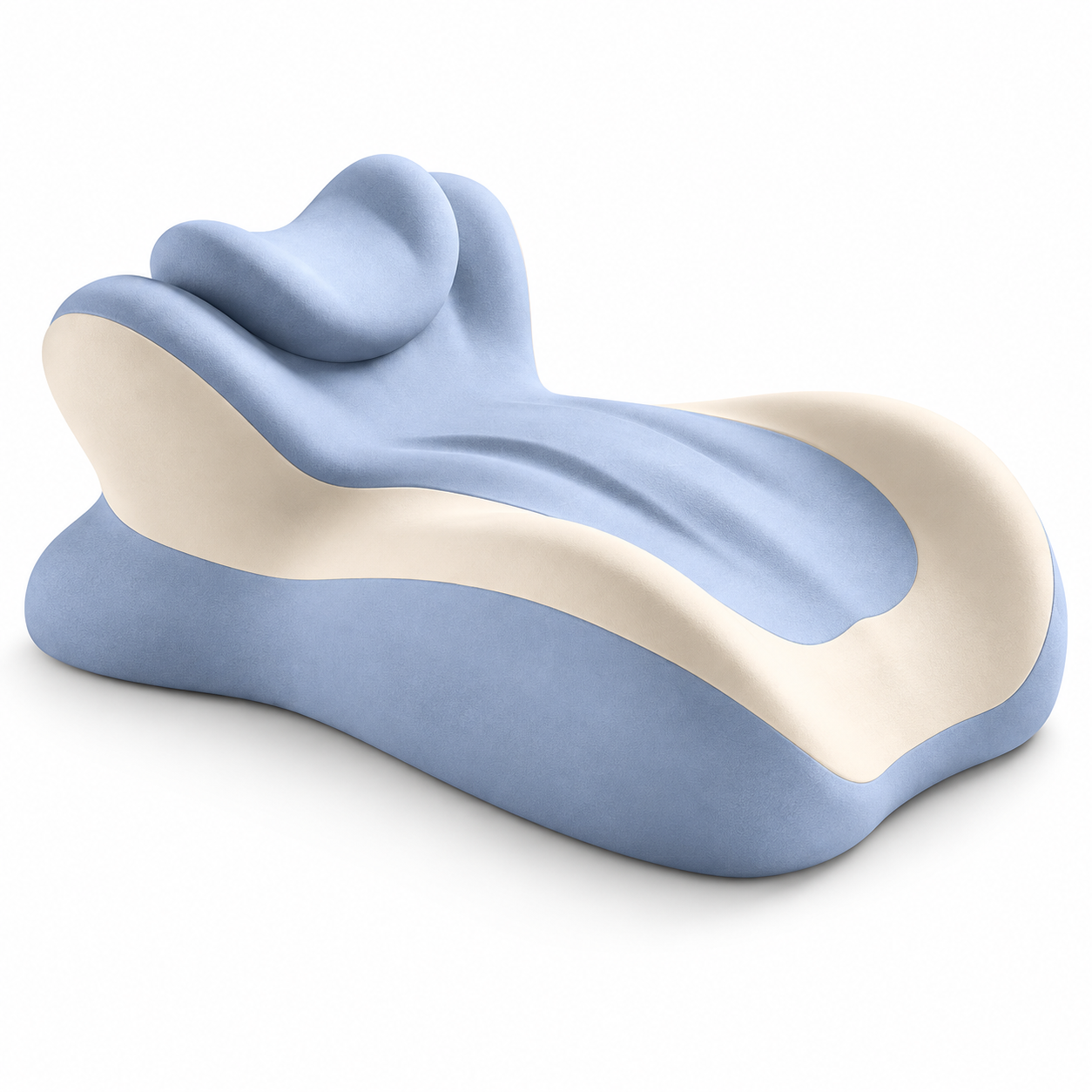 Ergonomic Memory Foam Prone Support Pillow with Adjustable Headrest – Full Body Relaxation Cushion