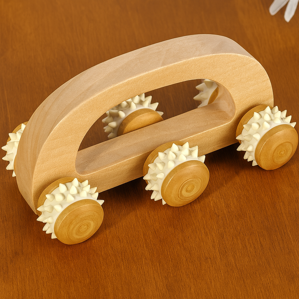 Wood Therapy Massage Roller – Deep Tissue Wooden Fascia Tool for Sore Muscles & Lymphatic Drainage