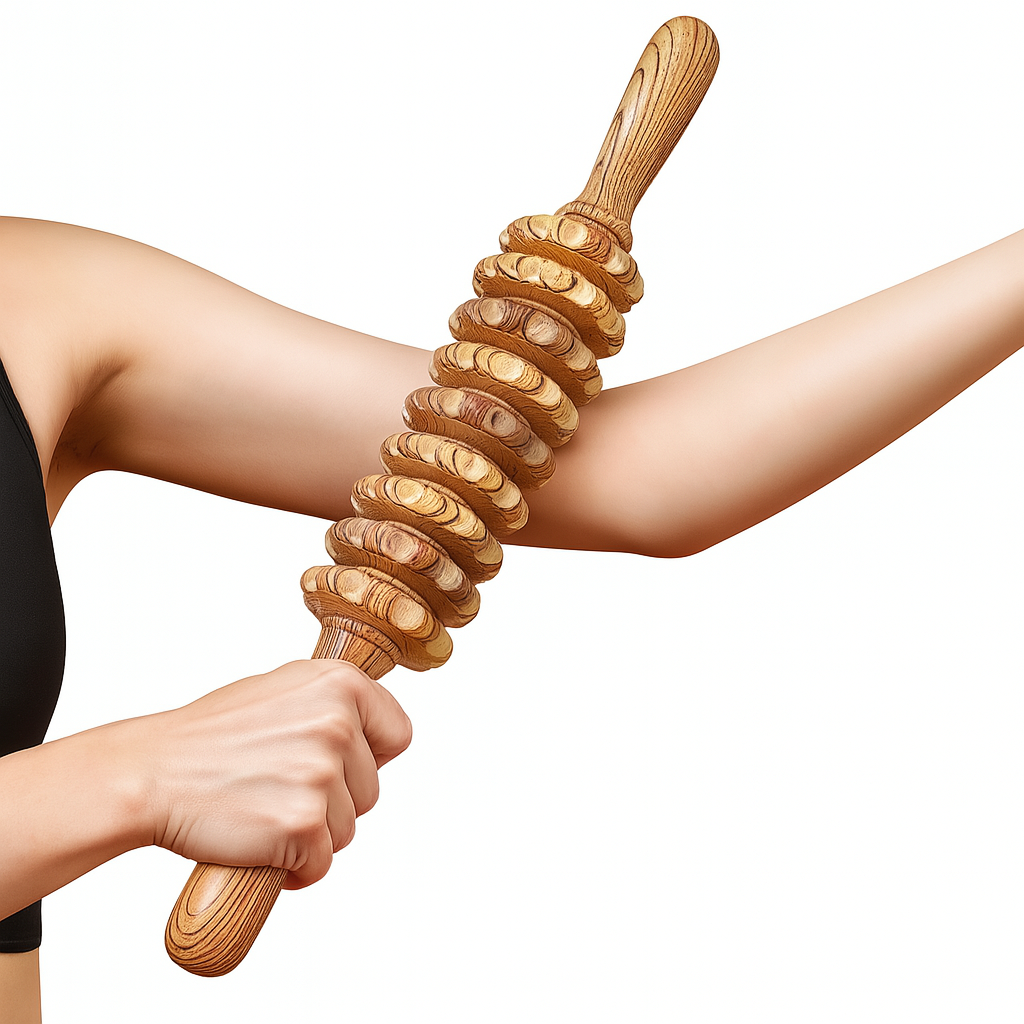 Theia Premium Handcrafted Sculpt Wood Massage Roller