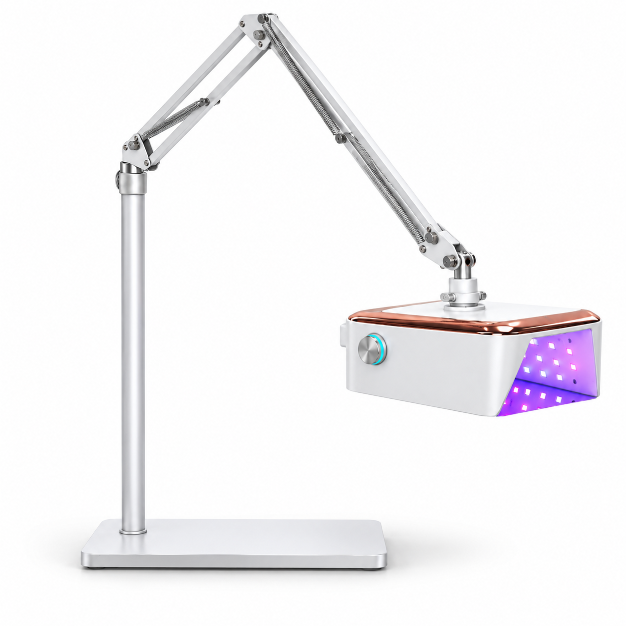 54W Cordless UV LED Nail Lamp with Adjustable Floor Stand – 360° Rotating for Manicure & Pedicure