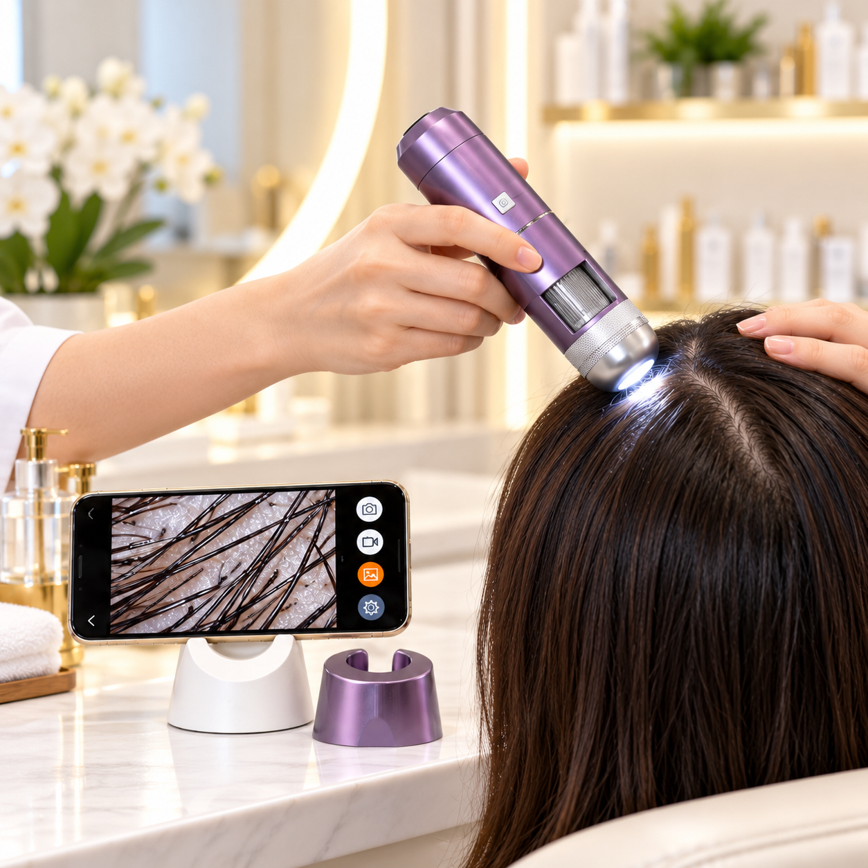 Digital Scalp & Hair Follicle Analyzer – HD 50X–200X