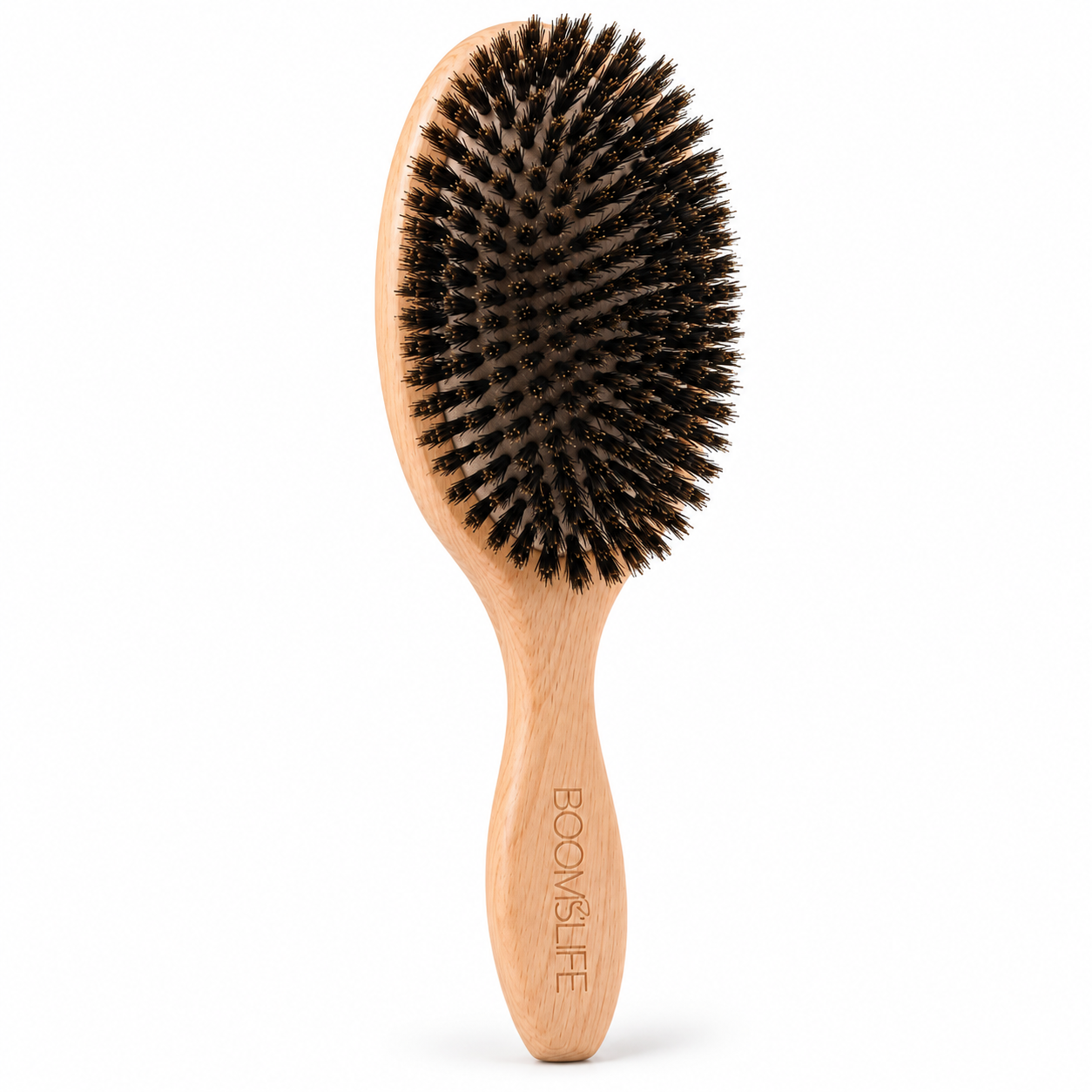 Natural Boar Bristle Hair Brush – Premium Wooden Oval Hair Brush