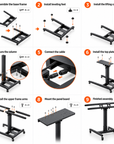 Professional Electric Red Light  Panel Stand – Motorized Height Adjustment, 360° Rotation & 4-Panel Mount