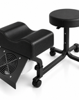 Professional Pedicure Footrest & Technician Stool Set with Dust Collector Fan