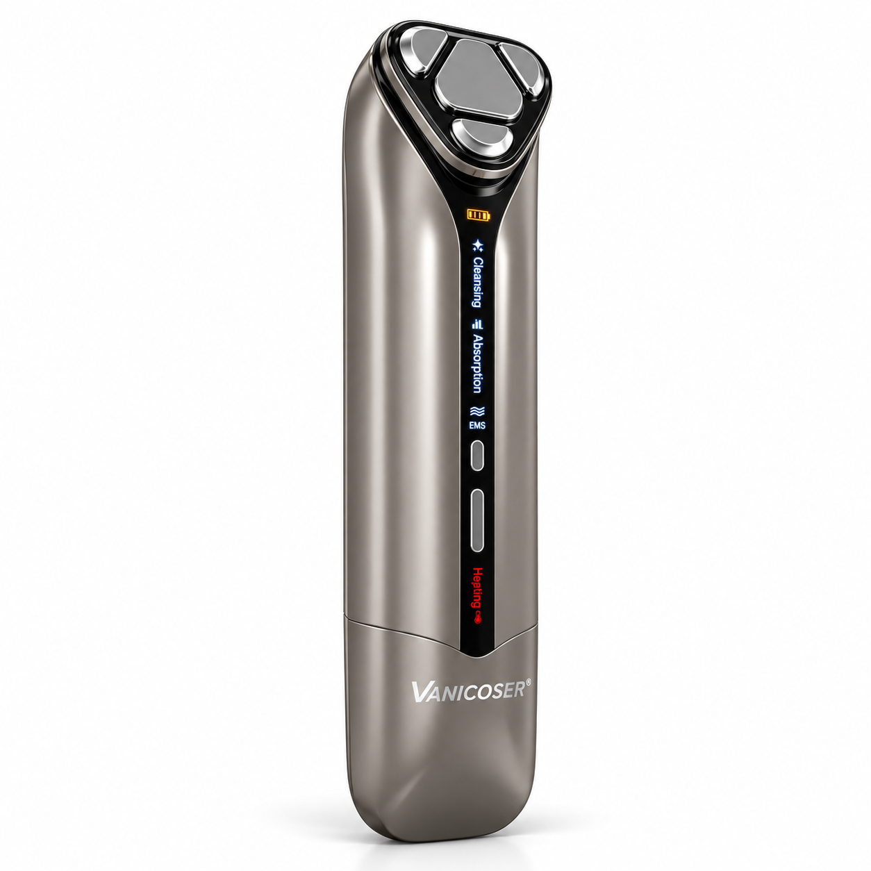 4-in-1 Ultrasonic Facial Cleansing & EMS Skin Care Device – Red Light, Microcurrent & Deep Cleansin