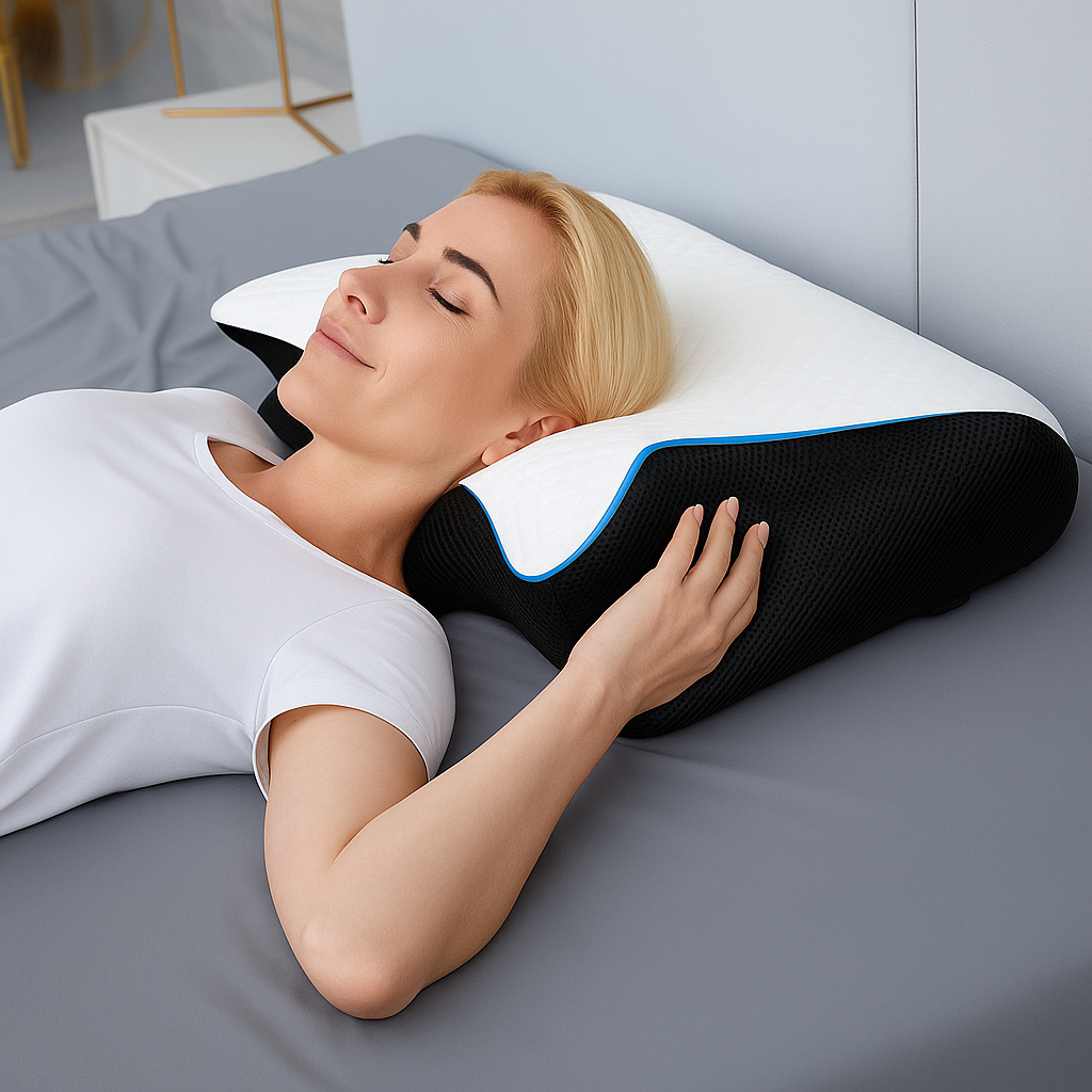 THEIA Ultimate Sleep Pro – Ergonomic Memory Foam Pillow for Neck & Spine Alignment